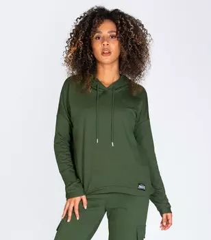 Темно-зеленое худи с глубоким вырезом в виде ананаса Pineapple, оливковый