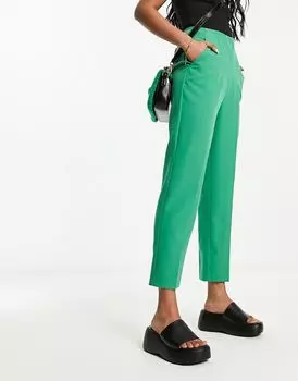 Темно-зеленые брюки-сигареты Miss Selfridge