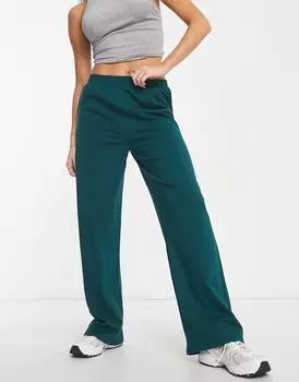 Темно-зеленые джоггеры прямого кроя ASOS DESIGN