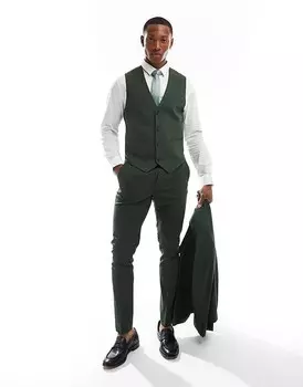 Темно-зеленые костюмные брюки скинни ASOS DESIGN