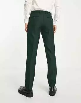 Темно-зеленые костюмные брюки узкого кроя Only & Sons