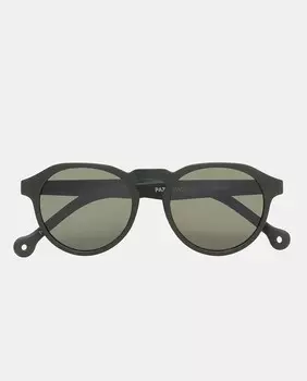 Темно-зеленые круглые солнцезащитные очки из переработанной резины с поляризованными линзами Parafina, темно-зеленый