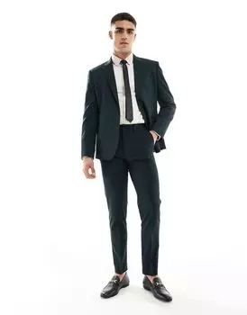 Темно-зеленые узкие брюки ASOS DESIGN