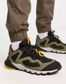 Темно-зеленые замшевые кроссовки Timberland Solar Wave с низкой подошвой