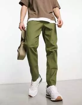 Темно-зеленые зауженные брюки чиносы ASOS DESIGN