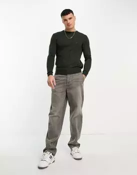 Темно-зеленый джемпер с круглым вырезом из мягкой ткани French Connection