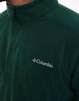 Темно-зеленый флисовый флис на половинной молнии Columbia Klamath II