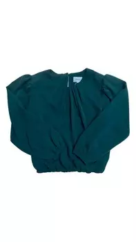 Темно-зеленый топ Wren Pleat