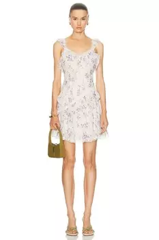 Темное платье Loveshackfancy, цвет Dusty Lavender