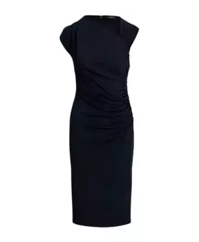 Темное платье с асимметричным вырезом. Ralph Lauren, синий