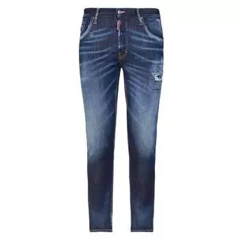 Темные джинсы Skater Jean с эффектом потертости Dsquared2, синий