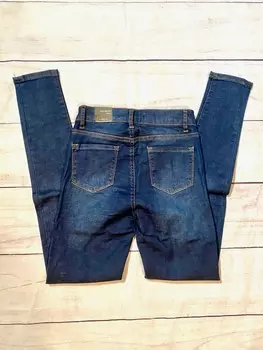 Темные джинсы скинни для девочек с очень высокой посадкой tractr