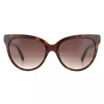 Темные гаванно-коричневые солнцезащитные очки «кошачий глаз» с градиентом Swarovski, коричневый