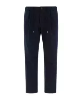 Темные и теплые брюки из технического материала Herno, синий