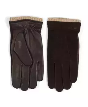 Темные кожаные перчатки Howard London, коричневый