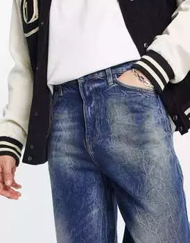 Темные мешковатые джинсы COLLUSION x014 в стиле 90-х годов 2000-х годов