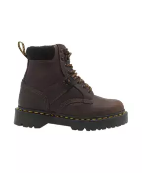 Темные сапоги гризли Dr. Martens, коричневый