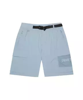 Темные шорты из эластичной кордуры с логотипом Duvetica, серый