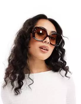 Темные солнцезащитные очки черепаховой расцветки AIRE X ASOS Celestial