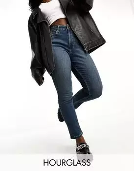 Темные узкие джинсы Mom ASOS Hourglass