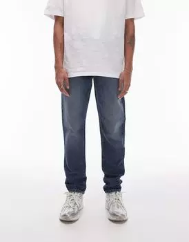 Темные зауженные джинсы Topman