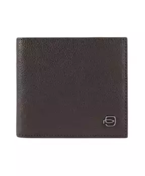 Темный кожаный кошелек с долларовым зажимом Piquadro, коричневый