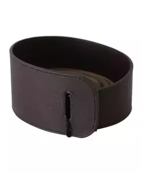 Темный кожаный ремень с фурнитурой М Gianfranco Ferr, коричневый