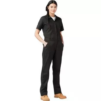 Темп айк короткий рукав гибкий рабочий комбинезон Dickies, черный