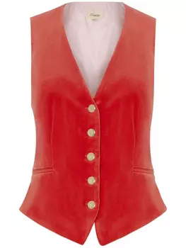Temperley London бархатный жилет, красный
