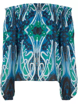 Temperley London блузка Monikh с открытыми плечами, синий