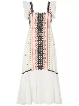 Temperley London флорентийское платье миди, белый
