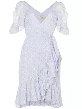 Temperley London мини-платье Angelico, синий