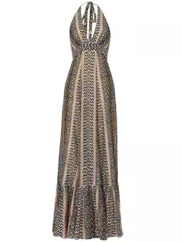 Temperley London платье макси Джиа, синий