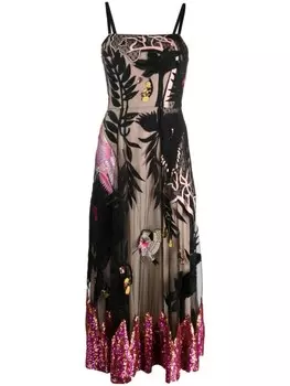 Temperley London платье макси Opera без рукавов, черный