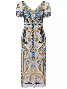 Temperley London платье миди Alessia, синий