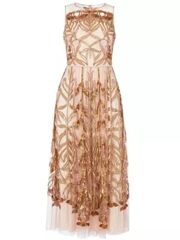 Temperley London платье миди Inez Cocktail, нейтральный цвет
