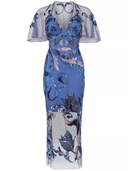 Temperley London платье миди Novella, синий