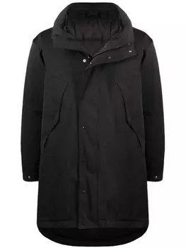 Ten C пуховик с капюшоном, черный