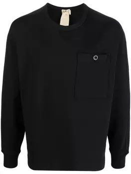 Ten C толстовка с нашивкой-логотипом, черный