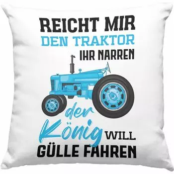 Тенденция - Декоративная подушка «Фермер говорит подарок» с наполнителем 40х40 Сельскохозяйственные подарки для мужчин Декоративная подушка «Трактор говорит» с наполнителем 40х40 «Вождение навоза» (розовый) Trendation