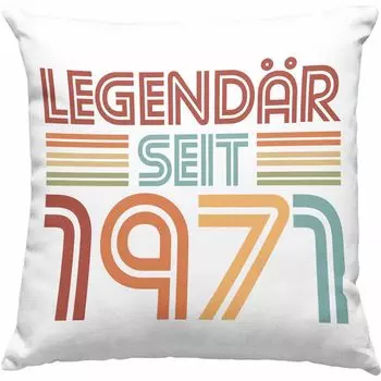 Тенденция - Декоративная подушка на 50-летие с наполнителем 40x40 для женщин и мужчин Подарок на 50-летие Идея подарка на 50-летие матери, отца, мужчины, женщины, забавные подарки, украшение (розовый) Trendation