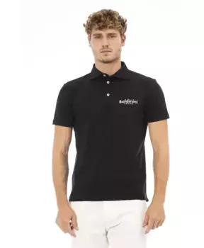 Тенденция к рубашкам поло с вышитым логотипом Baldinini, черный