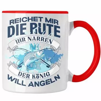 Тенденция - кружка-рыболов, подарок для мужчин, говорящий смешно для рыбака, идея подарка, кружка для рыбалки (красная) Trendation, красный