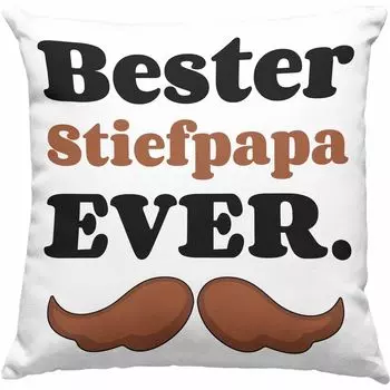 Тенденция - лучший подарок отчиму Декоративная подушка с наполнителем 40х40 Отчим с надписью День отца Подарок на день рождения отца (зеленый) Trendation