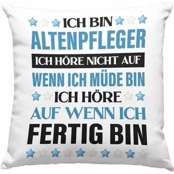 Тенденция - Подарки для пожилых людей Забавная декоративная подушка с наполнителем 40x40 Аксессуары Идея подарка для людей по уходу Декоративная подушка с наполнителем 40x40 (Синяя) Trendation