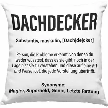 Тенденция - Подарочная декоративная подушка для кровельщика с наполнителем 40х40 Забавный мужчина Мужские аксессуары Идея подарка Мастер-кровельщик Декоративная подушка с наполнителем 40х40 (зеленый) Trendation