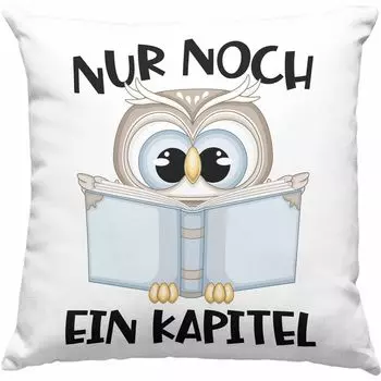 Тенденция - Подарок книжного червя Декоративная подушка с наполнителем 40 x 40 см Еще одна глава Чтение книг Подарок книжного червя Говоря Чтение (зеленый) Trendation