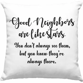 Тенденция - Подарок «Лучший сосед» для соседей Декоративная подушка с наполнителем 40х40 Идея подарка «Лучшие соседи в мире Сосед» (зеленый) Trendation