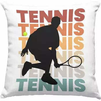 Тенденция - подарок теннисисту тренеру-тренеру теннисисту идея подарка декоративной подушке с наполнителем 40 x 40 (синий) Trendation