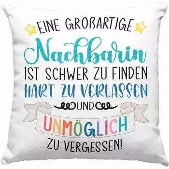 Тенденция — Прощальный подарок «Прощай, лучший сосед» Декоративная подушка с наполнителем 40x40 Подарок на день рождения девушке Идея подарка любимому соседу Любимый сосед в мире (серый) Trendation